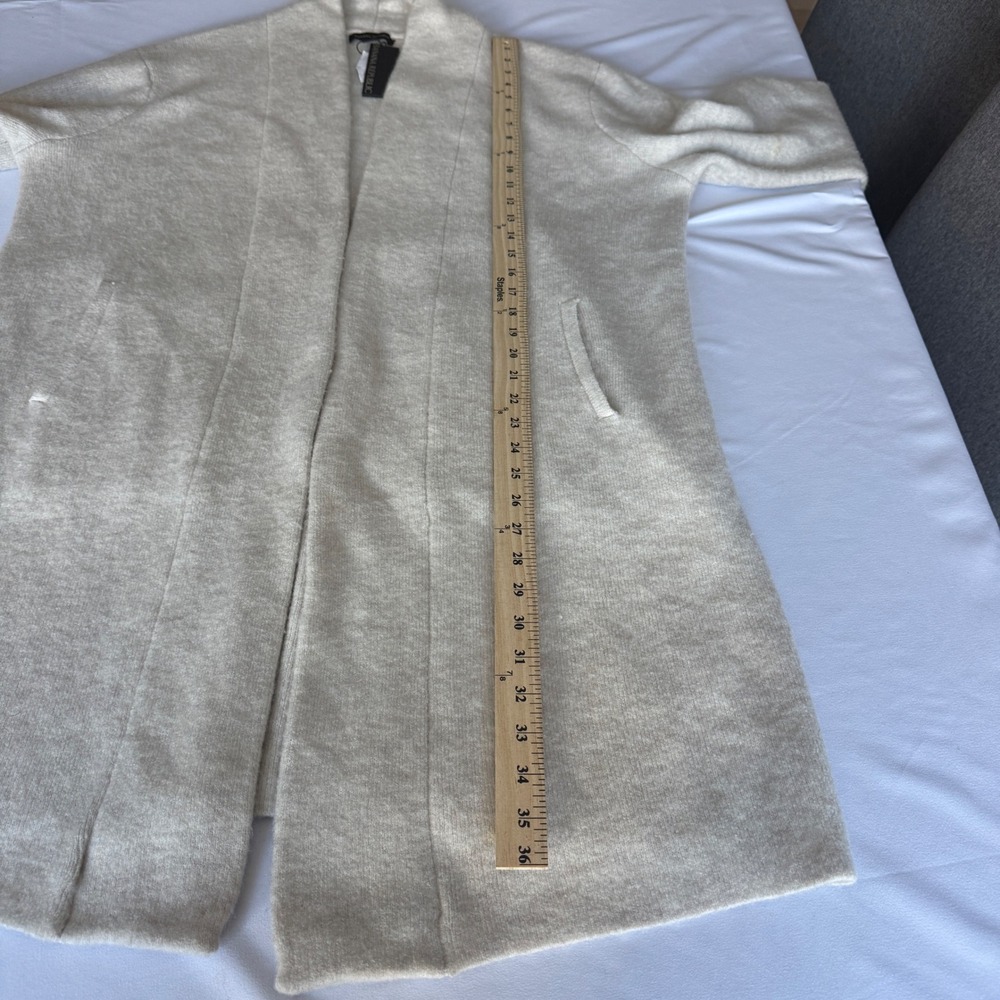 Banana Republic Womens Aire Cocoon Coatigan Cardigan Sweater Oatmeal Beige L NEW - Picture 6 of 12
